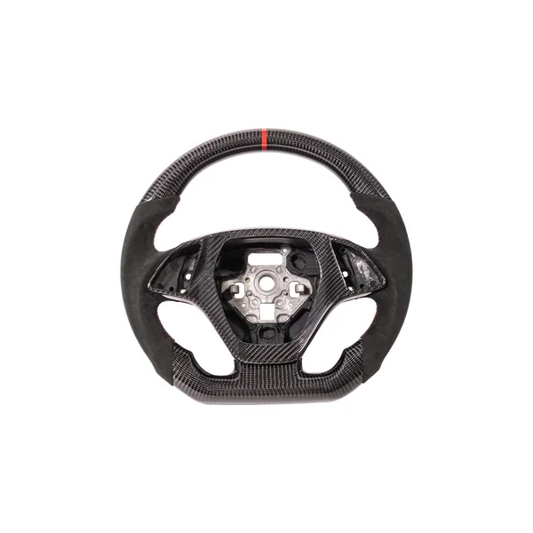C7 Corvette Carbon Fiber Steering Wheel w/ Button Cover, Alcantara Grips2014-2019 C7 Corvette
