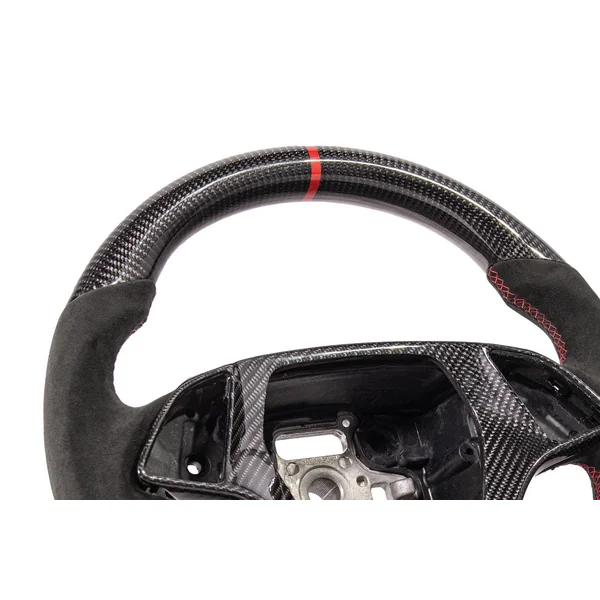 C7 Corvette Carbon Fiber Steering Wheel w/ Button Cover, Alcantara Grips2014-2019 C7 Corvette - Image 2
