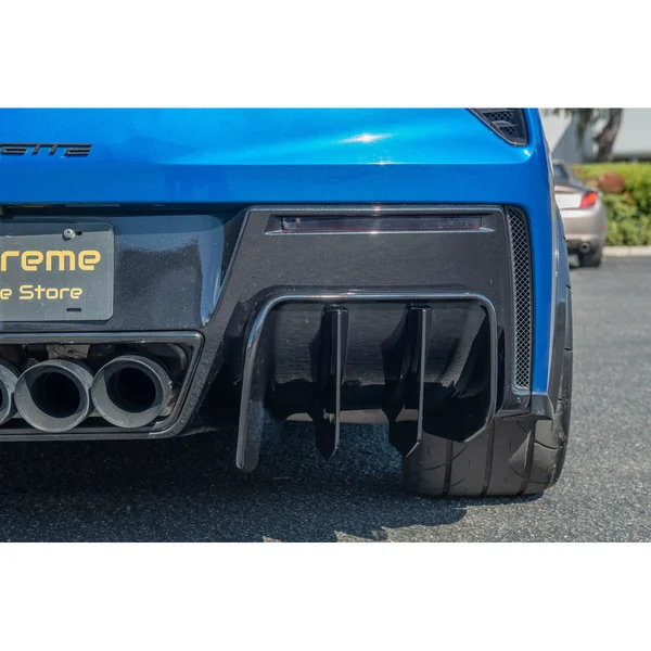 C7 Corvette Rear Bumper Diffuser Fins Add On, Carbon Flash2014-2019 C7 Corvette w/ Diffuser - Image 4