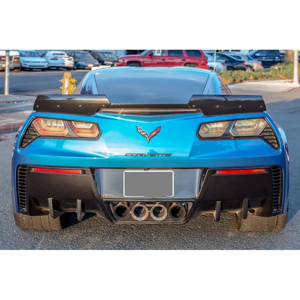 C7 Corvette Rear Bumper Diffuser Fins, Hydro-Dipped Carbon2014-2019 C7 Corvette Non-ZR1