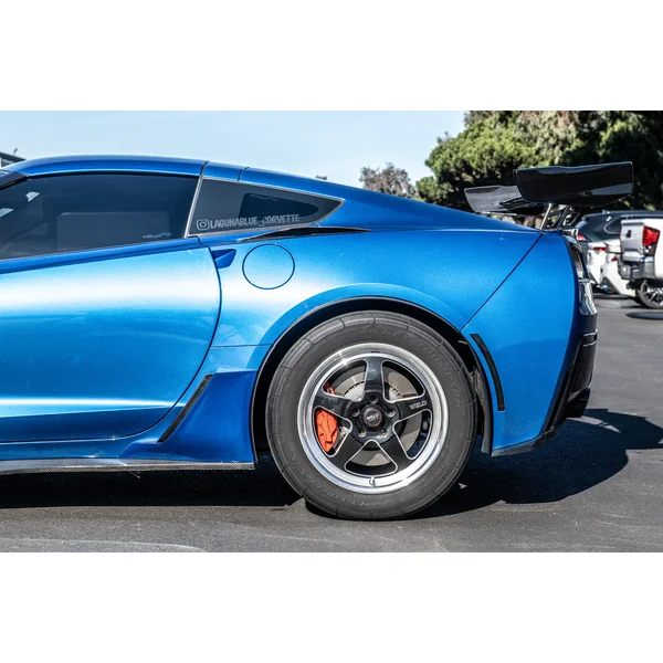 C7 Corvette Rear Quarter Extension Mud Flap, Matte Black2014-2019 Corvette Stingray & Z51 - Image 3