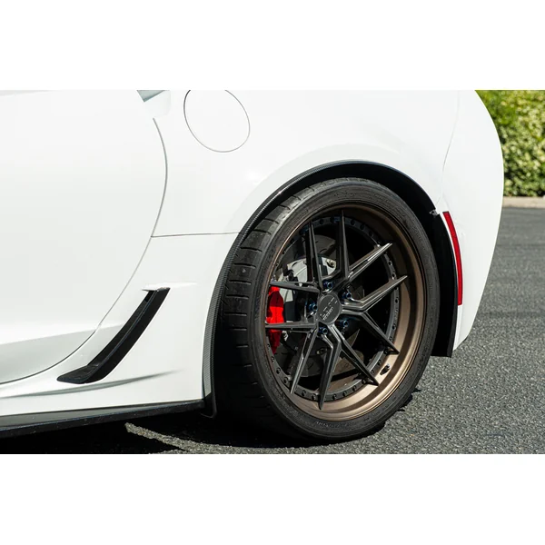 C7 Corvette Rear Quarter Panel Extension, Hydro-Dipped Carbon Fiber2014-2019 Corvette Z06 & Grand Sport - Image 5