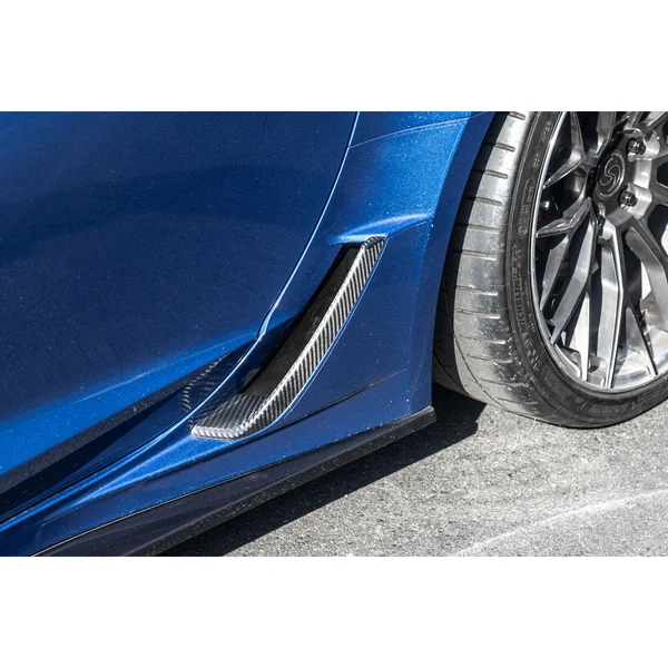 C7 Corvette Side Rocker Panel Brake Scoop Vent Covers, Carbon Fiber2015-2019 Corvette C7 Z06, Grand Sport & ZR1 - Image 4