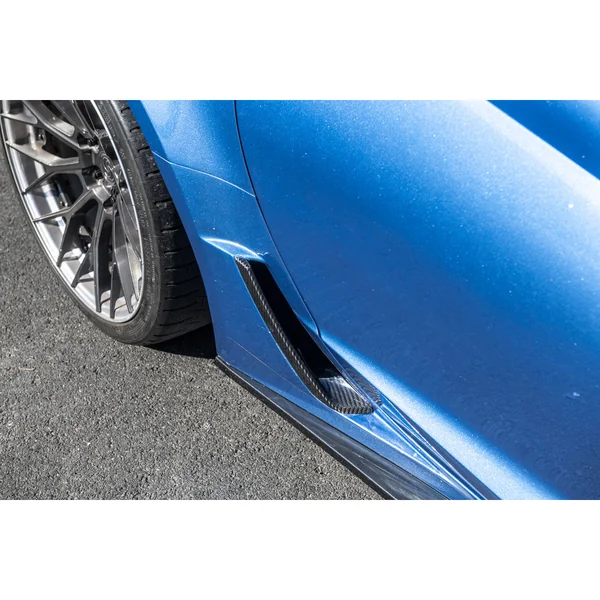 C7 Corvette Side Rocker Panel Brake Scoop Vent Covers, Carbon Fiber2015-2019 Corvette C7 Z06, Grand Sport & ZR1 - Image 5