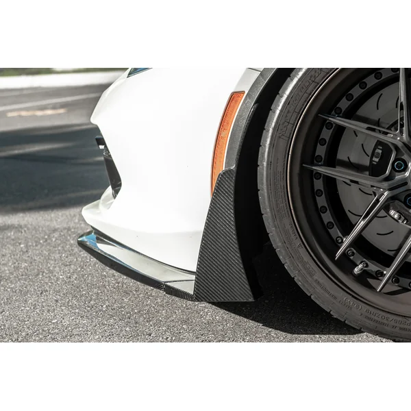 C7 Corvette Stage 3 Front Splitter Wickerbill Extension Winglets, Carbon Flash2014-2019 C7 Corvette w/ Stage 2 Style Front Splitter - Image 4
