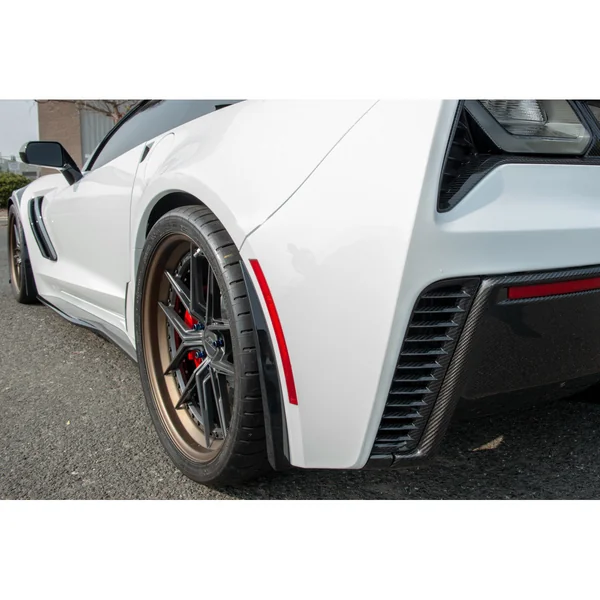 C7 Corvette XL Extended Rear Splash Guards, Carbon Flash2014-2019 C7 Corvette