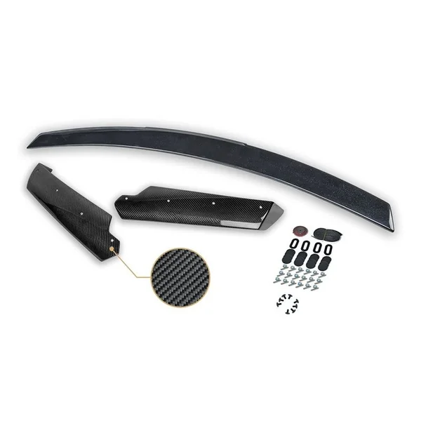 C7 Corvette Z07 Stage 2 Rear Spoiler w/ Wickerbill Winglets, Carbon Fiber/Carbon Flash2014-2019 C7 Corvette Non-ZR1 - Image 4