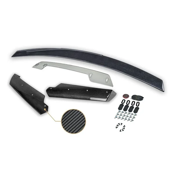 C7 Corvette Z07 Stage 3 Rear Spoiler w/ Light Tinted Wickerbill Extension, Carbon Fiber Winglets2014-2019 C7 Corvette Non-ZR1 - Image 4