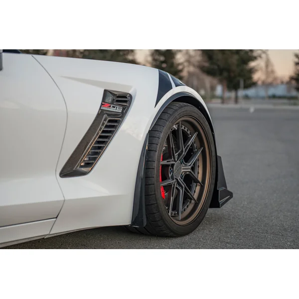 C7 Corvette Z07-Style Front Fender Flares, Hydro-Dipped Carbon2014-2019 Corvette - Image 4