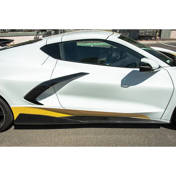 C8 Corvette 5VM-Style Side Skirts, Carbon Fiber2020-2026 C8 Corvette Stingray & Z51 - Image 2