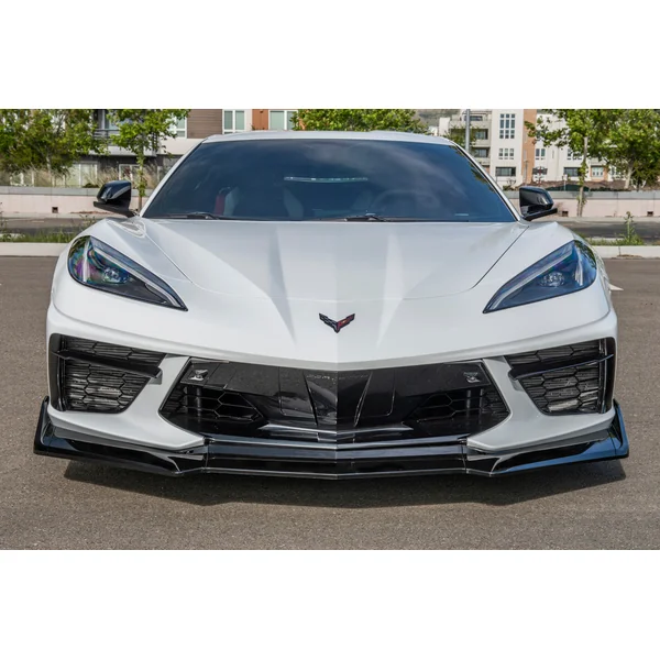C8 Corvette Extended Front Lip Splitter, Gloss Black2020-2026 Corvette Stingray & Z51 - Image 4