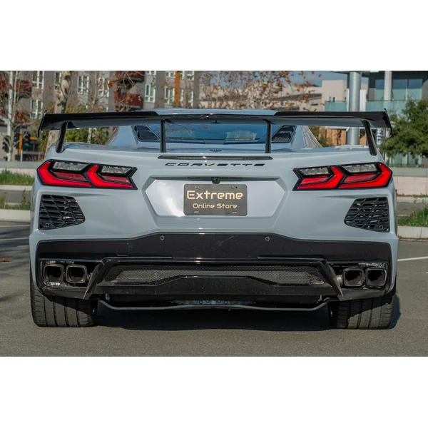 C8 Corvette Extended Rear Trunk High Wing Spoiler, Carbon Flash2020-2026 C8 Corvette - Image 2