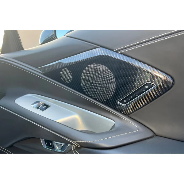 C8 Corvette Interior Door Speaker Cover, Carbon Fiber2020-2025 Corvette C8 - Image 3