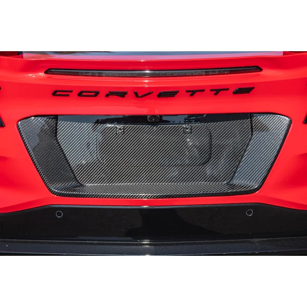 C8 Corvette License Plate Backing Cover, Carbon Fiber2023-2026 Corvette C8 E-Ray & Z06 - Image 3