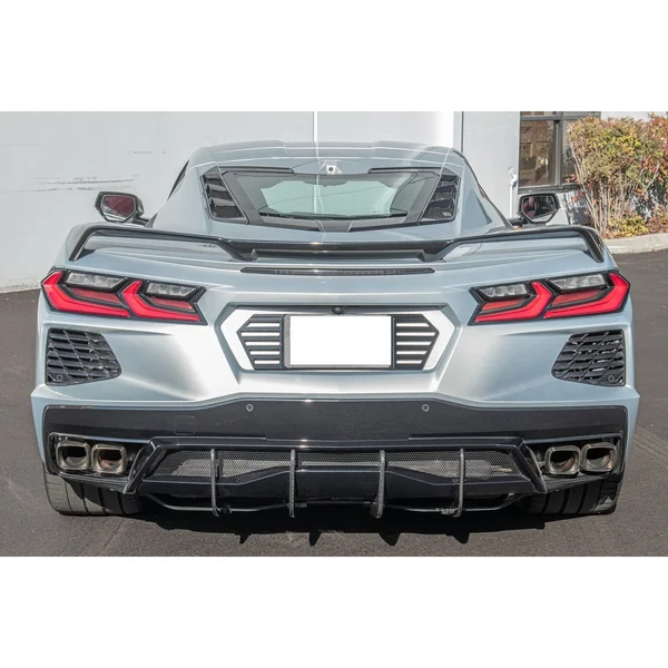 C8 Corvette Rear Diffuser Fins Add-On, Carbon Fiber2020-2026 Corvette Stingray & Z51 - Image 3