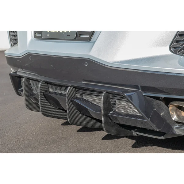 C8 Corvette Rear Diffuser Fins Add-On, Carbon Fiber2020-2026 Corvette Stingray & Z51 - Image 4