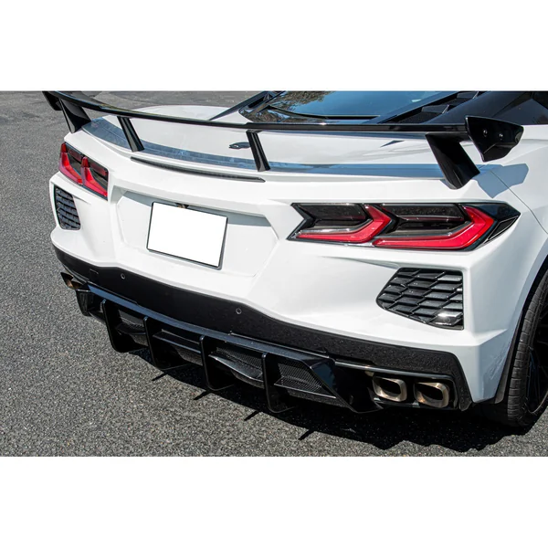 C8 Corvette Rear Diffuser Fins Add-On, Carbon Flash2020-2026 Corvette Stingray & Z51 - Image 4