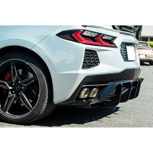 C8 Corvette Rear Diffuser Fins Add-On, Matte Black2020-2026 Corvette Stingray & Z51 - Image 4