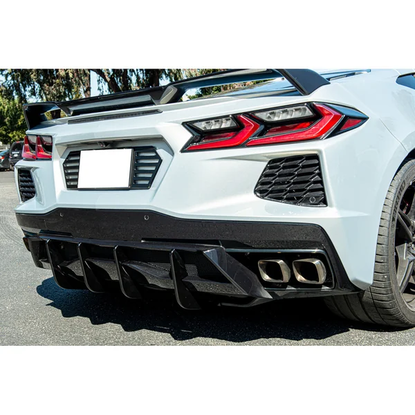 C8 Corvette Rear Diffuser Fins Add-On, Matte Black2020-2026 Corvette Stingray & Z51 - Image 5