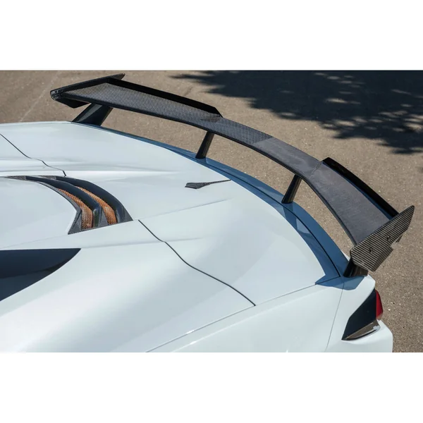 C8 Corvette Rear High Wing Add-On Wicker Extension, Carbon Fiber2020-2026 C8 Stingray & Z51