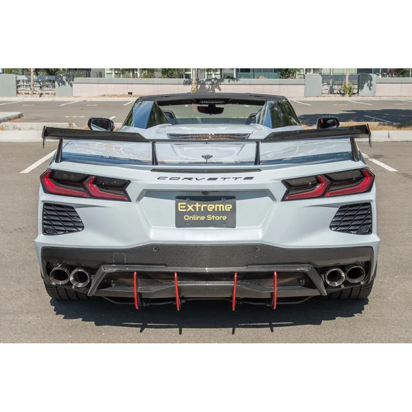 C8 Corvette Rear High Wing Add-On Wicker Extension, Carbon Fiber2020-2026 C8 Stingray & Z51 - Image 3
