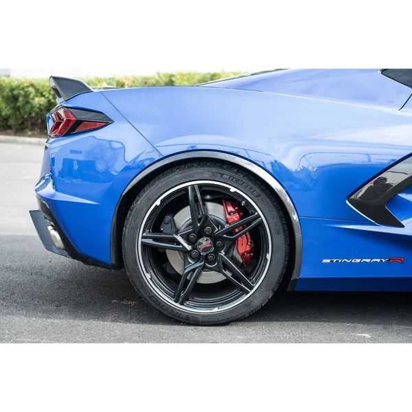 C8 Corvette Rear Side Wheel Fender, Hydro-Dipped Carbon Fiber2020-2026 Corvette - Image 3