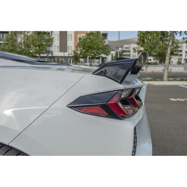 C8 Corvette Rear Spoiler Wicker Bill Extension, Hydro-Dipped Carbon Fiber2020-2026 Corvette C8 Stingray & Z51 - Image 4