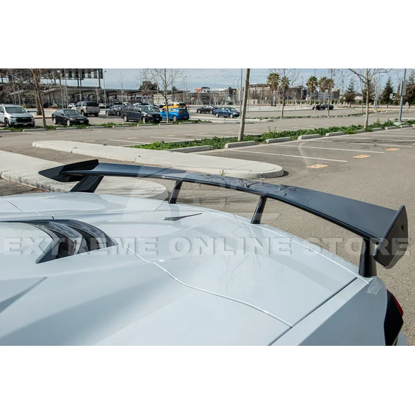 C8 Corvette Rear Trunk High Wing Spoiler, Matte Black2020-2026 C8 Corvette Stingray & Z51 - Image 5