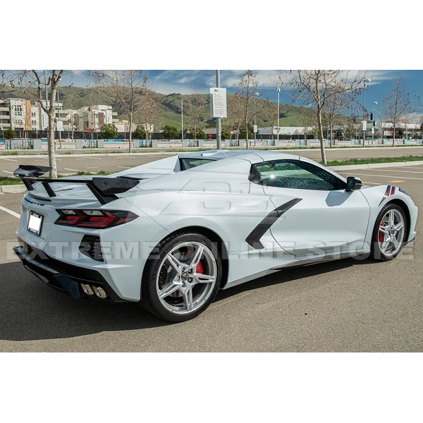 C8 Corvette Rear Trunk High Wing Spoiler, Matte Black2020-2026 C8 Corvette Stingray & Z51 - Image 6