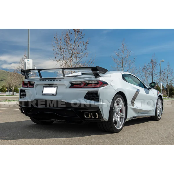 C8 Corvette Rear Trunk High Wing Spoiler, Matte Black2020-2026 C8 Corvette Stingray & Z51 - Image 7