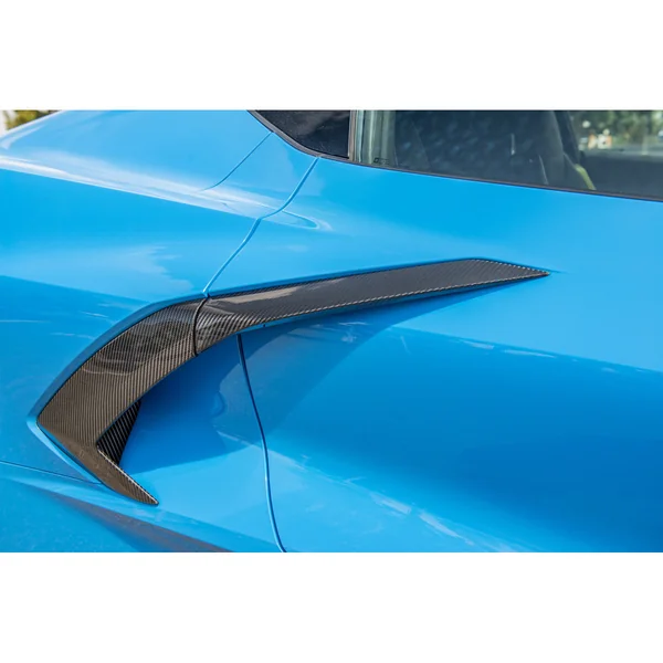 C8 Corvette Side Fender Vent Door Garnish, Carbon Fiber2020-2026 C8 Stingray & Z51