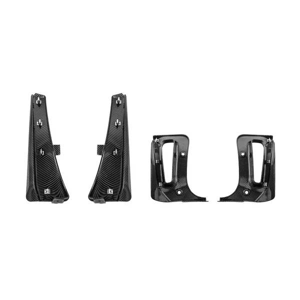 C8 Corvette XL Extended Front & Rear Splash Guards, Hydro-Dipped Carbon Fiber2023-2026 C8 Corvette Z06 & E-Ray - Image 2