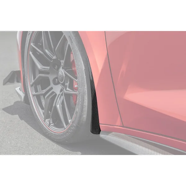 C8 Corvette XL Extended Front & Rear Splash Guards, Hydro-Dipped Carbon Fiber2023-2026 C8 Corvette Z06 & E-Ray - Image 3