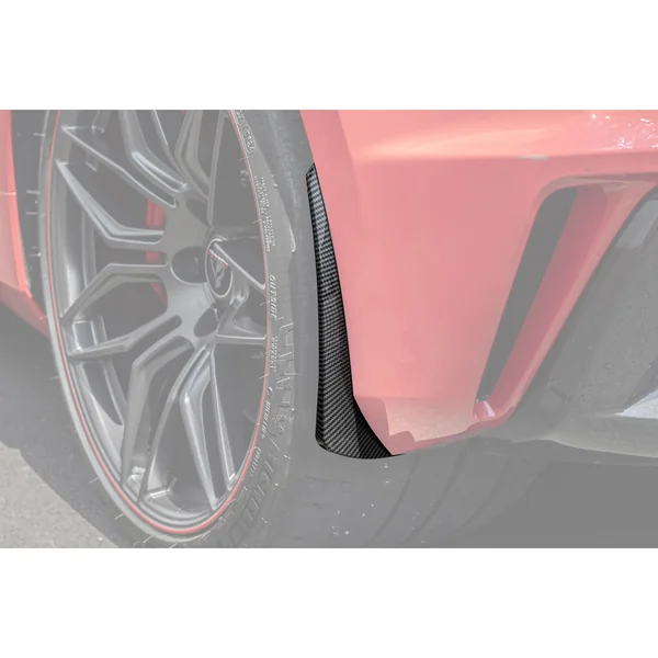 C8 Corvette XL Extended Front & Rear Splash Guards, Hydro-Dipped Carbon Fiber2023-2026 C8 Corvette Z06 & E-Ray - Image 4