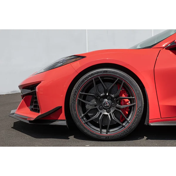 C8 Corvette XL Extended Front & Rear Splash Guards, Hydro-Dipped Carbon Fiber2023-2026 C8 Corvette Z06 & E-Ray - Image 5