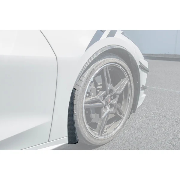 C8 Corvette XL Extended Front Splash Guards, Carbon Fiber2020-2026 C8 Corvette Stingray & Z51
