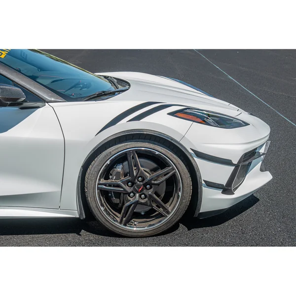 C8 Corvette XL Extended Front Splash Guards, Carbon Fiber2020-2026 C8 Corvette Stingray & Z51 - Image 3