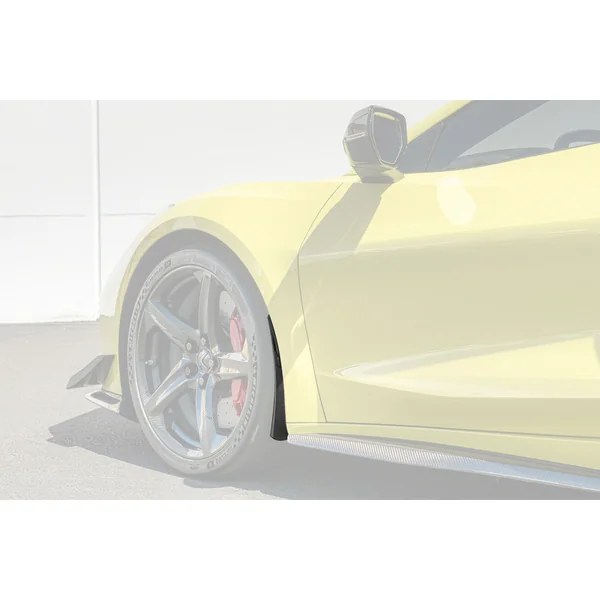 C8 Corvette XL Extended Front Splash Guards, Carbon Flash2023-2026 C8 Corvette Z06 & E-Ray