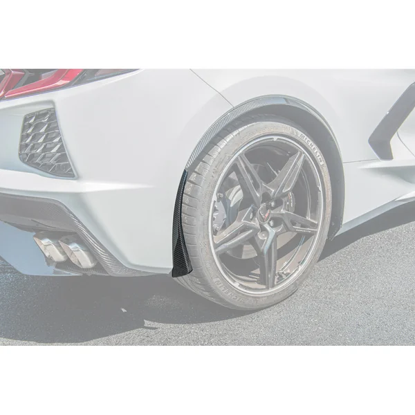 C8 Corvette XL Extended Rear Splash Guards, Carbon Fiber2020-2026 C8 Corvette Stingray & Z51