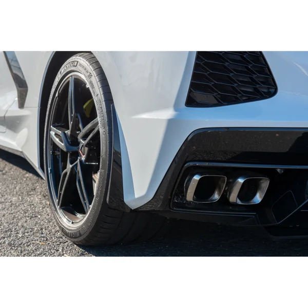 C8 Corvette XL Extended Rear Splash Guards, Carbon Flash2020-2026 C8 Corvette Stingray & Z51