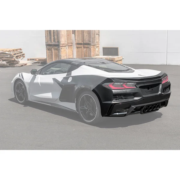 C8 Corvette Z06 Style Rear Bumper w/ Center Quad Exit Diffuser, Unpainted2020-2026 Corvette Stingray & Z51 - Image 2