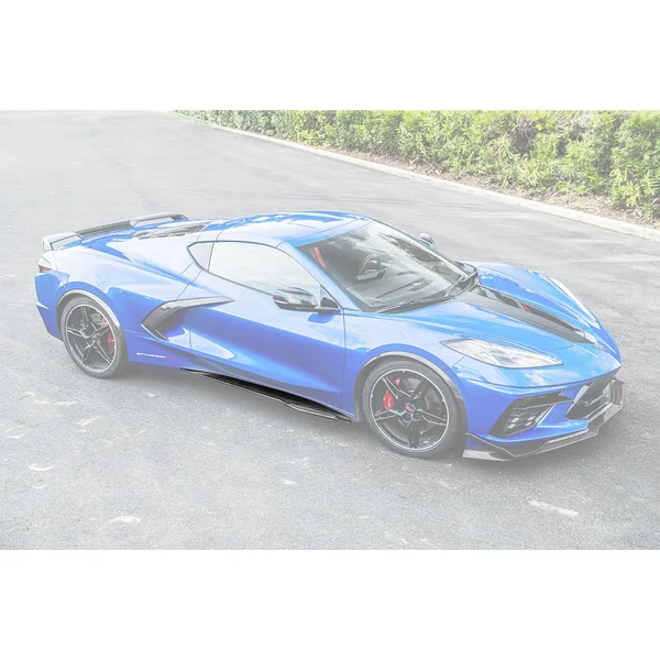 C8 Corvette Z06 Style Side Skirts, Hydro-Dipped Carbon Fiber2020-2026 Corvette C8 Stingray & Z51