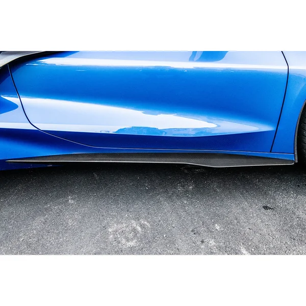 C8 Corvette Z06 Style Side Skirts, Hydro-Dipped Carbon Fiber2020-2026 Corvette C8 Stingray & Z51 - Image 3