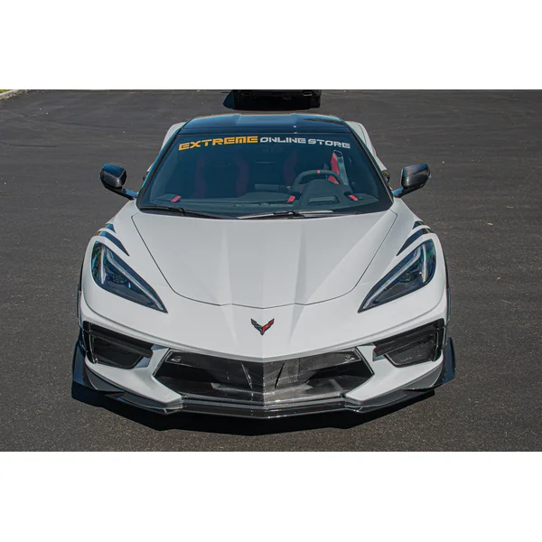 C8 Corvette Z06/Z07 Performance Front Lip & Canards, Hydro-Dipped Carbon Fiber2020-2026 Corvette Stingray & Z51 - Image 5