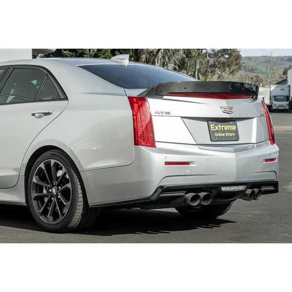 Cadillac ATS-V Rear Trunk Lid Spoiler w/ Wickerbill, Carbon Fiber2016-2019 Cadillac ATS-V Sedan - Image 5