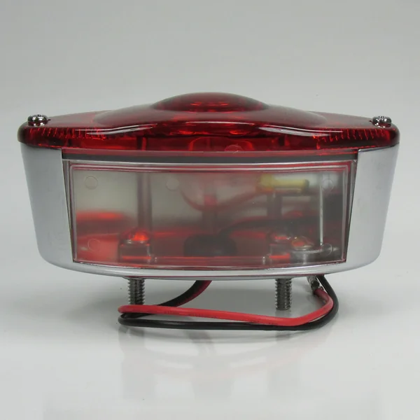 Cat Eye Vintage Tail Light With License Plate Light - 12 Volt Dual Filament (1157 Bulb) - Image 5