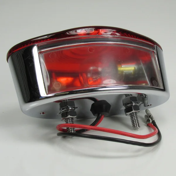 Cat Eye Vintage Tail Light With License Plate Light - 12 Volt Dual Filament (1157 Bulb) - Image 6
