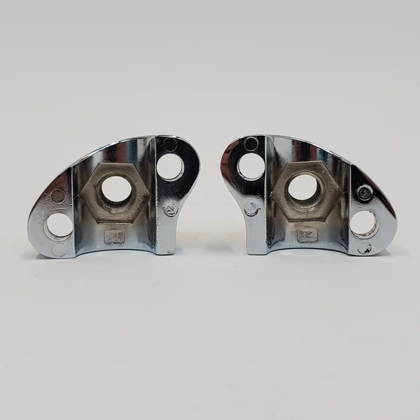 Chrome 1-3/4” Lower Riser Clamps for 1974-Up Harley Narrow Glide FX, FXR, Dyna FXD & Sportster XL Models - Threaded for 1/2-13 Mounting Bolts - Replaces HD# 56116-82A & 56117-82A - Image 5