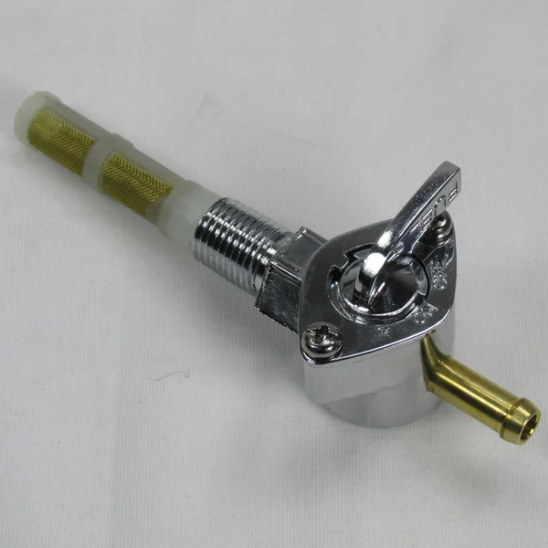 Chrome 1/4" NPT Filtered Petcock with Straight Fuel Outlet for Motorcycle Gas Tanks with 1/4" NPT Petcock Bungs - Works with 1/4" ID Fuel Hose - Image 4