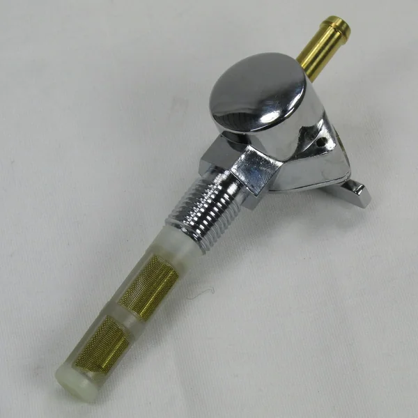 Chrome 1/4" NPT Filtered Petcock with Straight Fuel Outlet for Motorcycle Gas Tanks with 1/4" NPT Petcock Bungs - Works with 1/4" ID Fuel Hose - Image 6